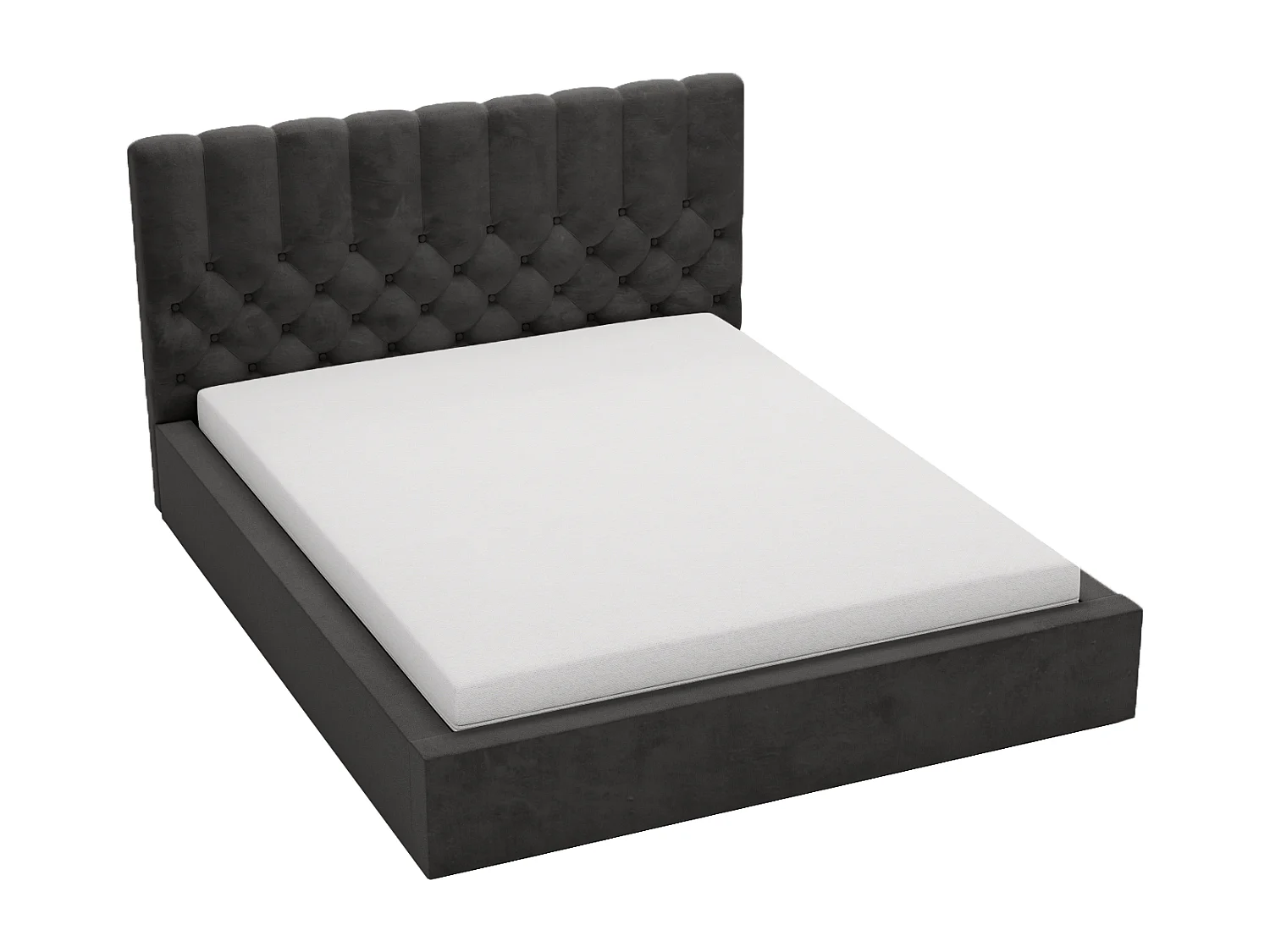 Emporius Doppelbett 140x200 Milan - Lattenrost, Bettkasten, Kopfteil - Polsterbett Bouclé (Creme - Anthology 1)