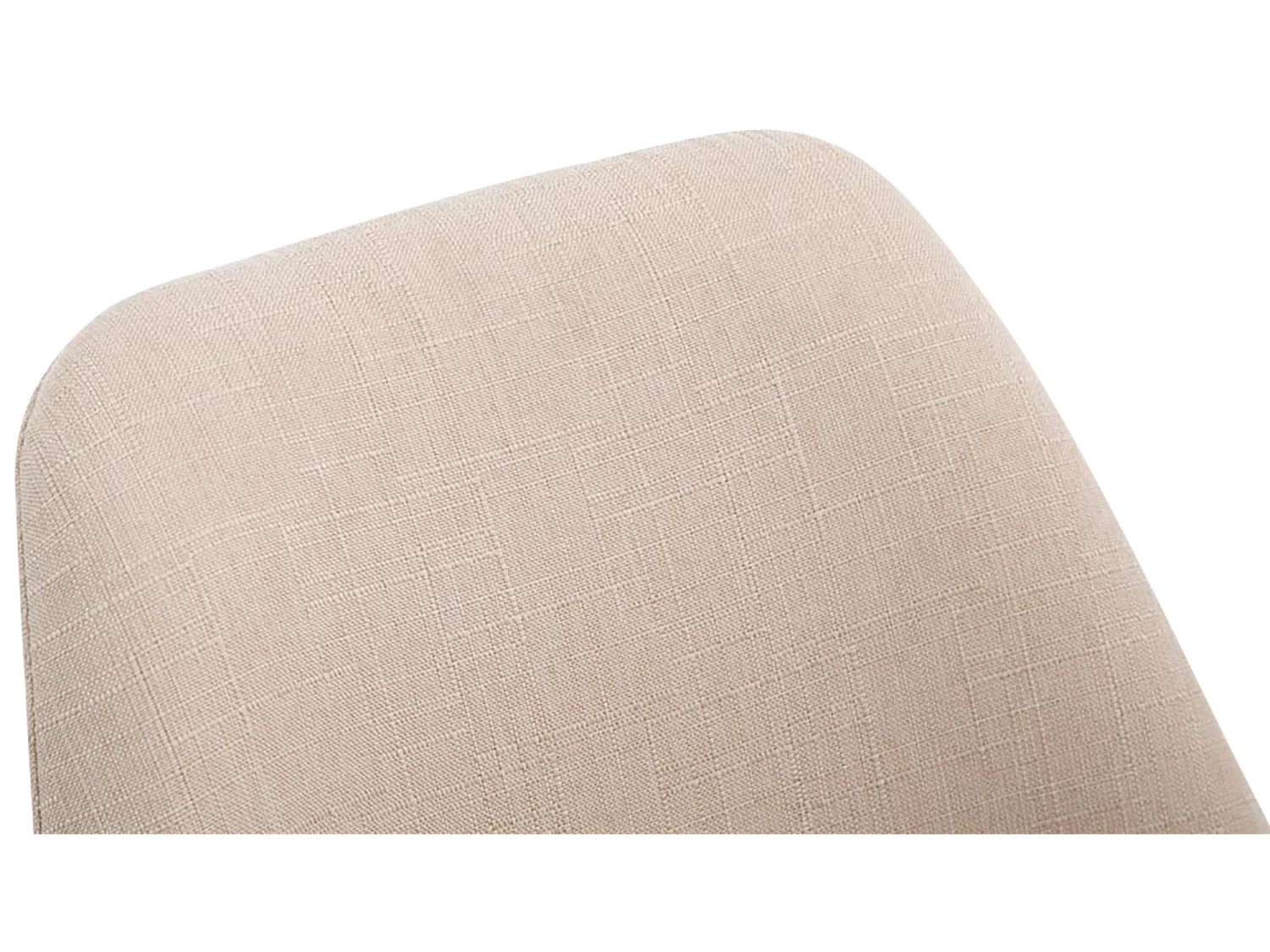 chaise salle à manger - Tissu & Noyer - Crème - Borneo