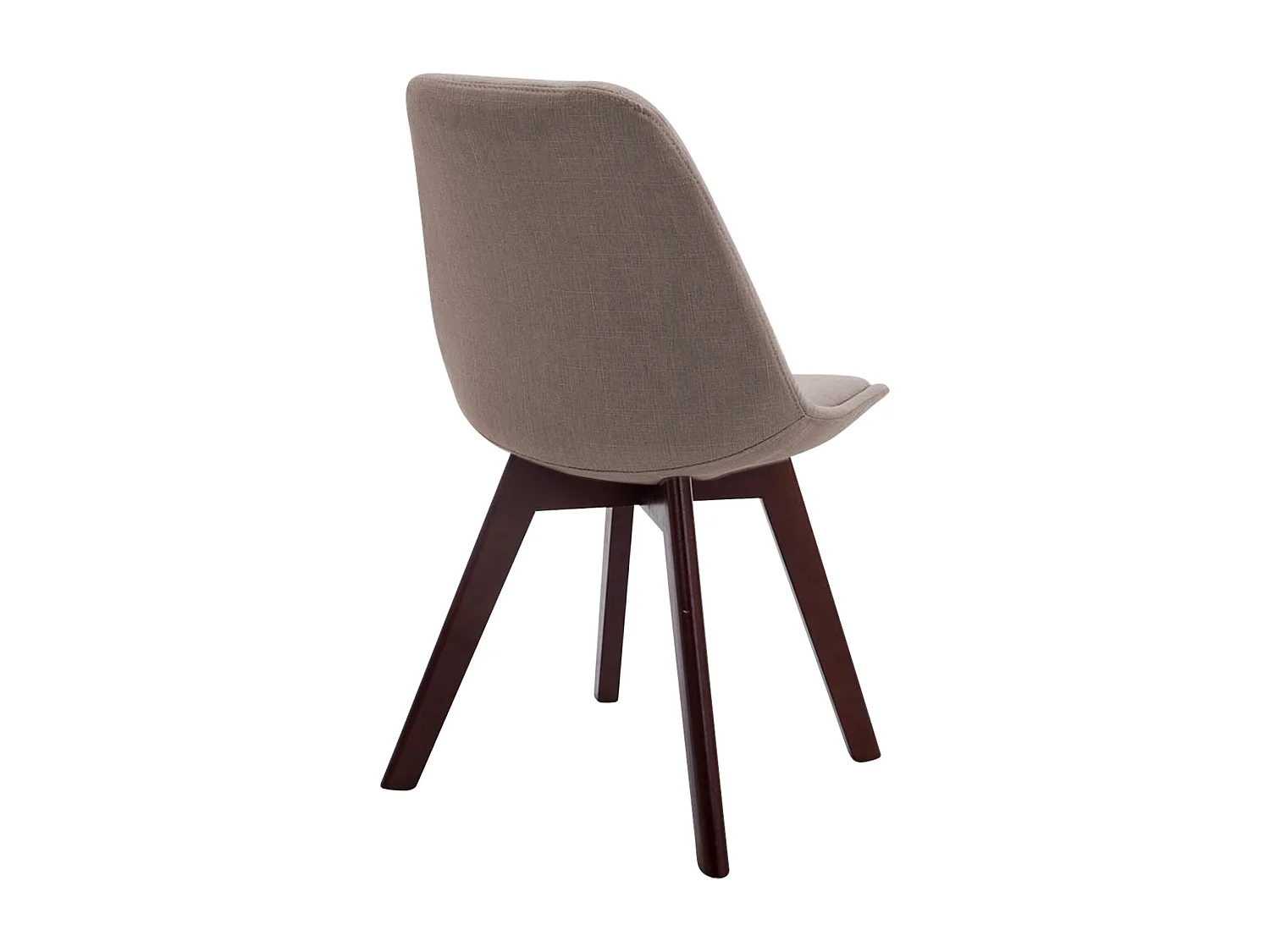 Eetkamerstoelen - Stof & walnoot - taupe - Borneo
