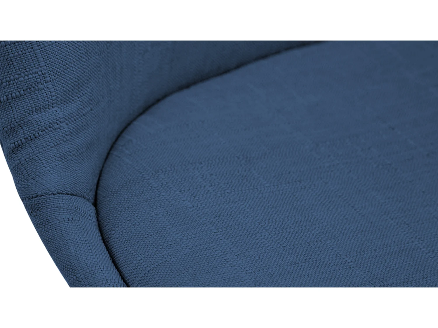 chaise salle à manger - Tissu & Noyer - Bleu - Borneo