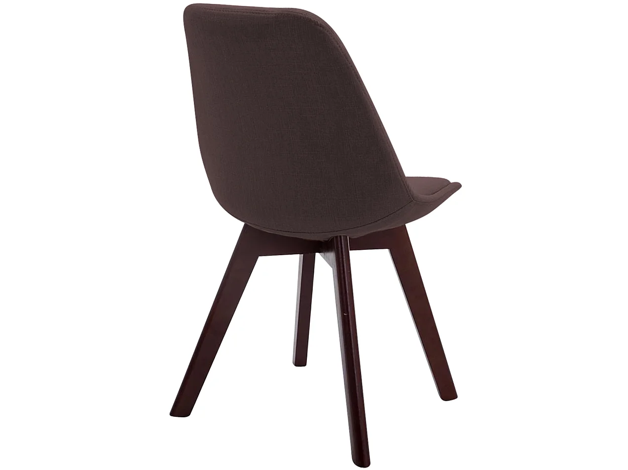 chaise salle à manger - Tissu & Noyer - Marron - Borneo