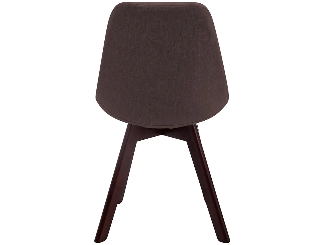 chaise salle à manger - Tissu & Noyer - Marron - Borneo