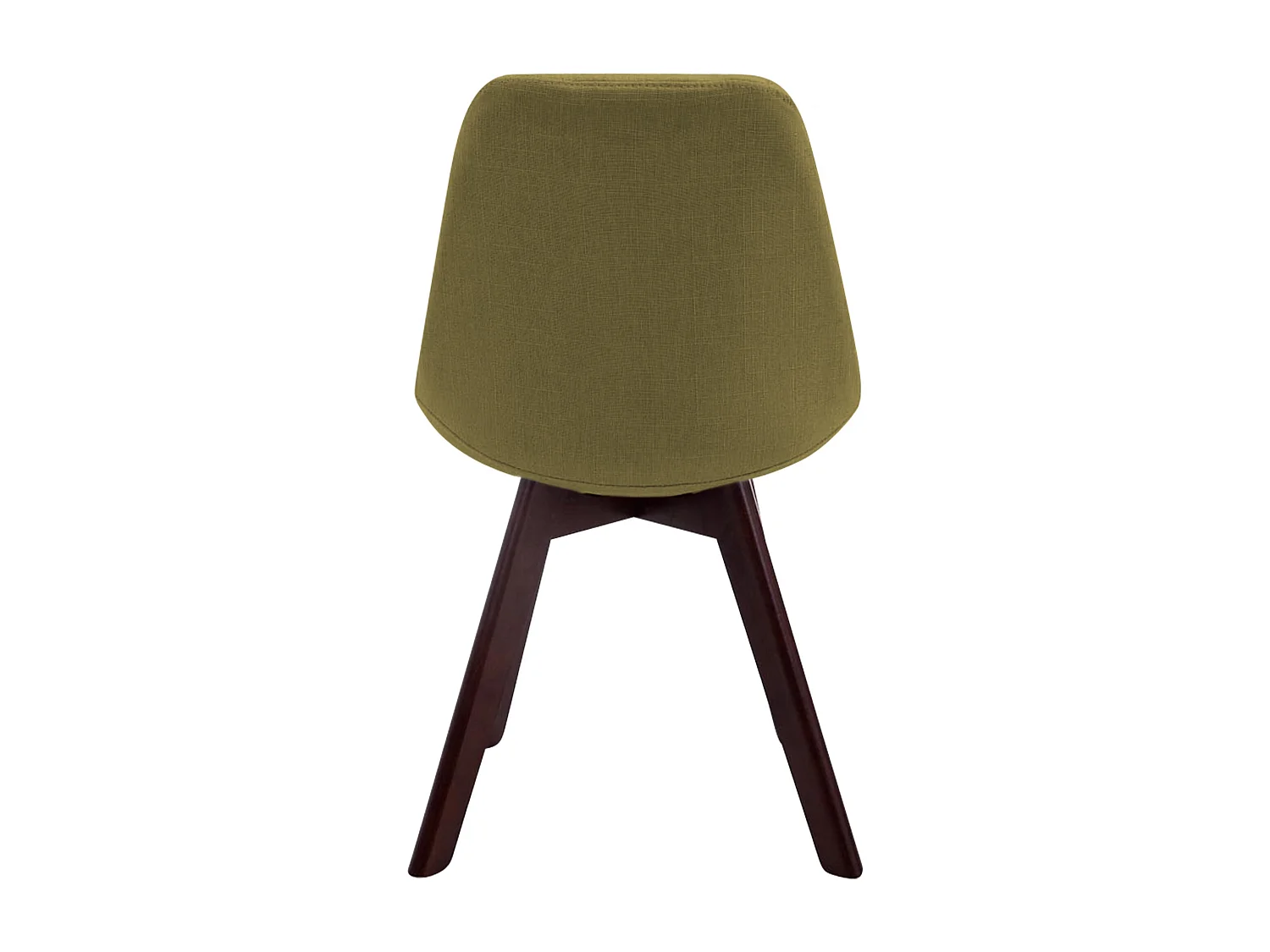 chaise salle à manger - Tissu & Noyer - Vert - Borneo