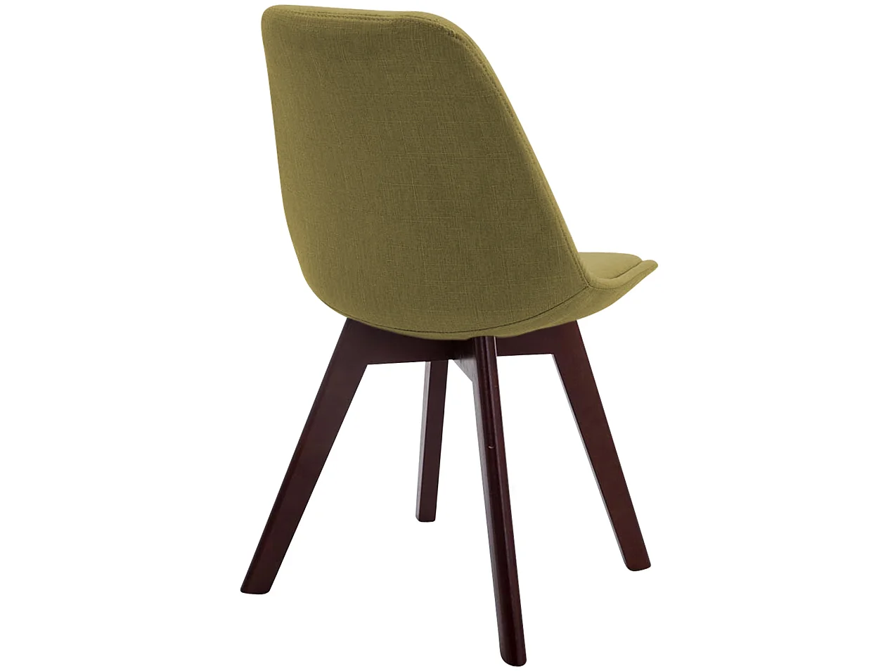 chaise salle à manger - Tissu & Noyer - Vert - Borneo