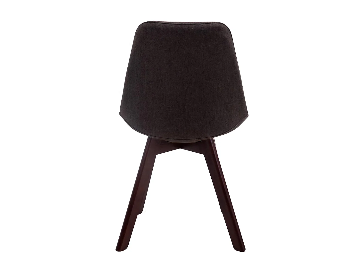 chaise salle à manger - Tissu & Noyer - Gris foncé - Borneo