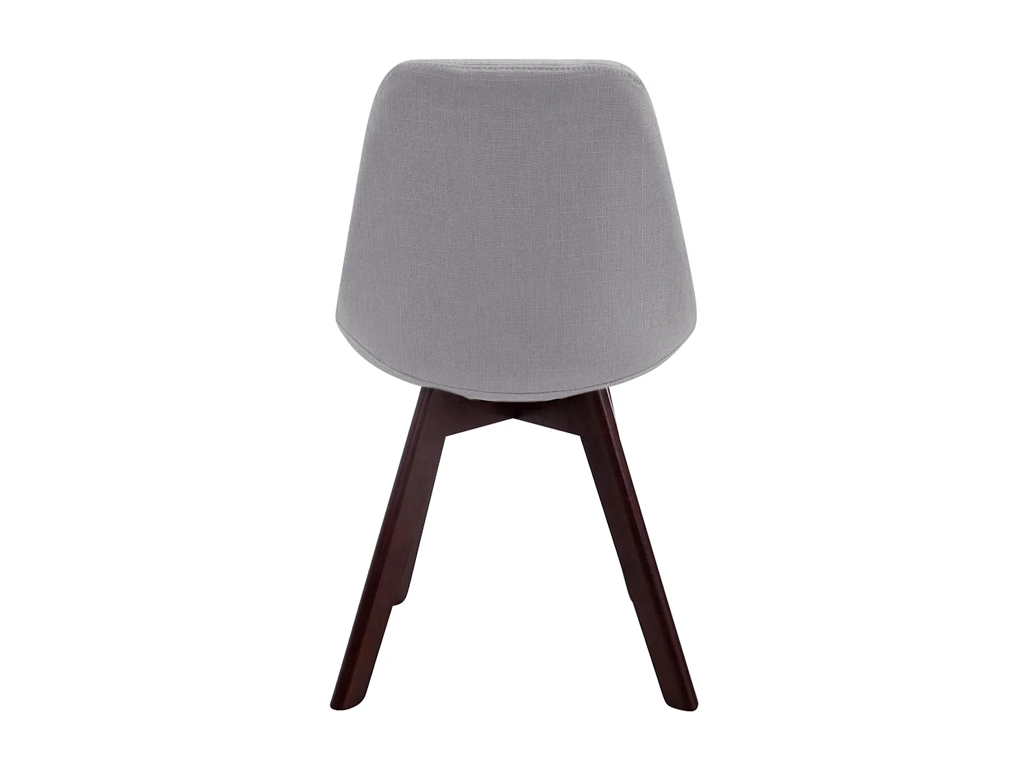 Esszimmerstuhl - Stoff & walnuss - grau - Borneo