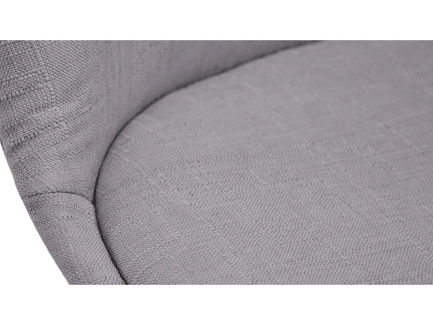 chaise salle à manger - Tissu & Noyer - Gris - Borneo