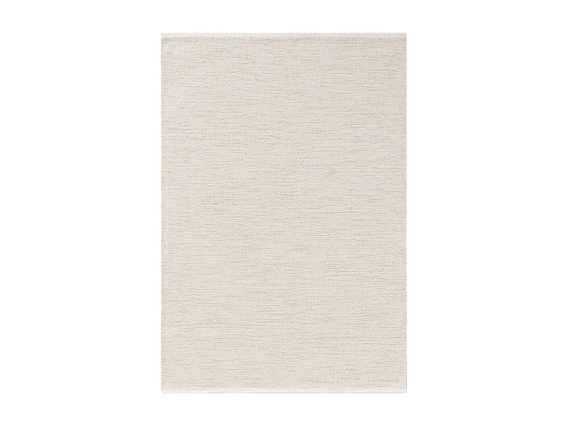 Tapis en coton tissé main Ron Crème 350x450 cm