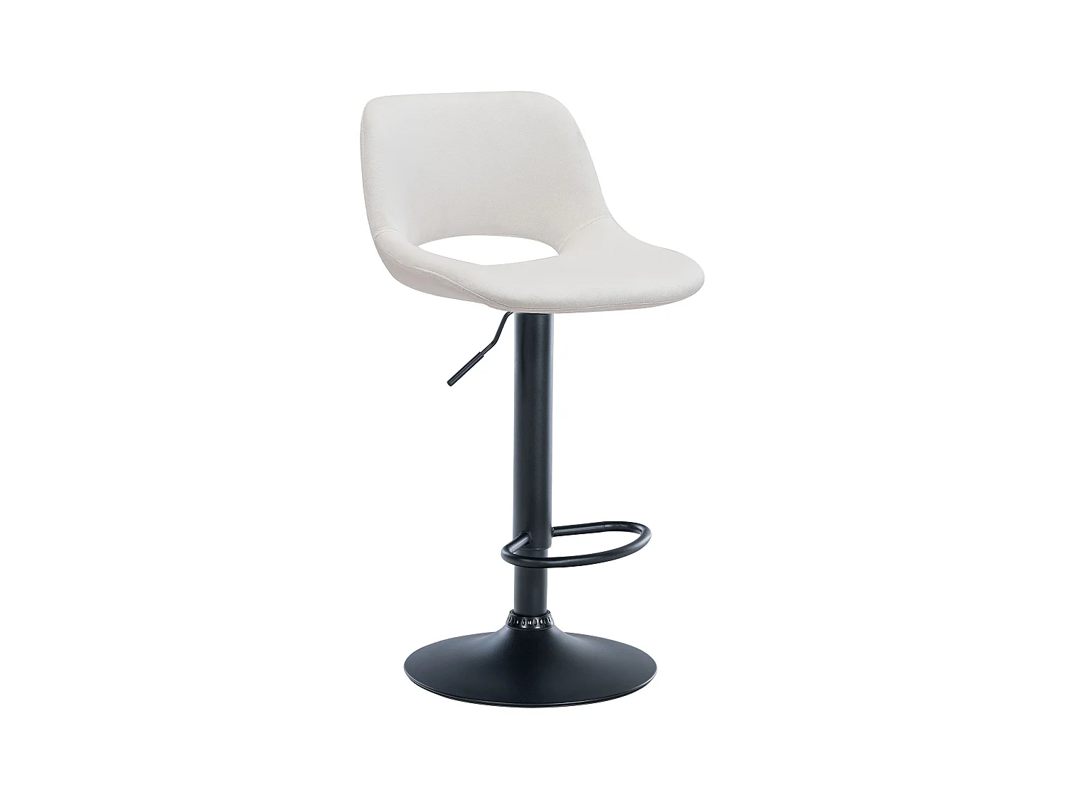 Tabouret de bar - Velours - Crème - Camden