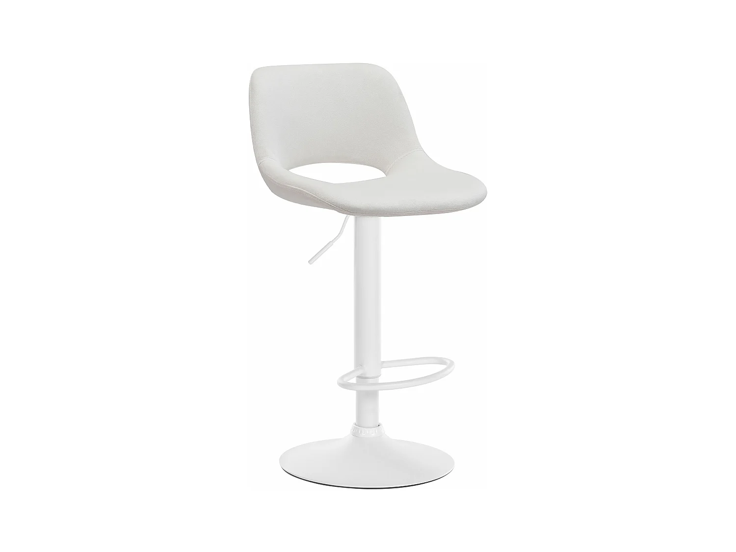 Tabouret de bar - Velours - Crème - Camden