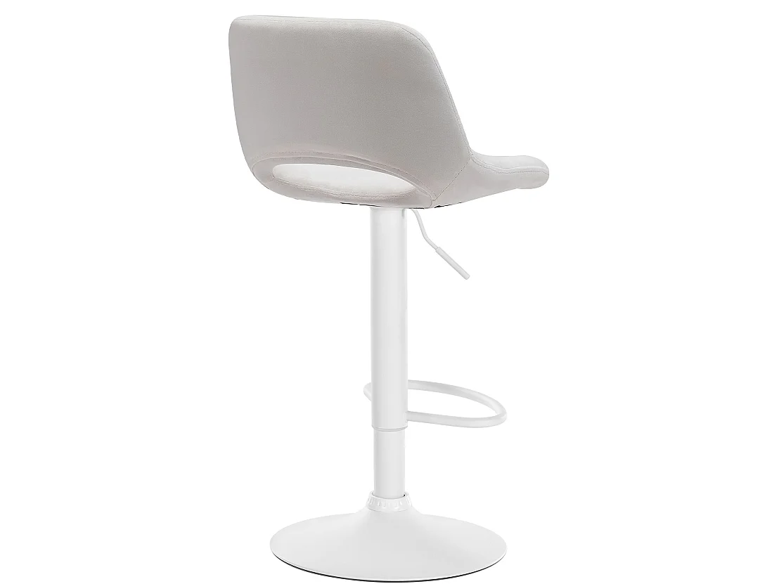 Tabouret de bar - Velours - Crème - Camden