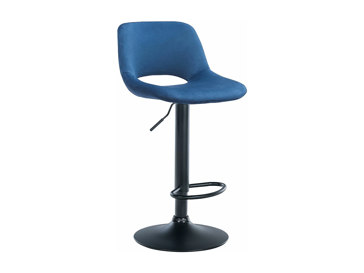 Tabouret de bar - Velours - Bleu - Camden