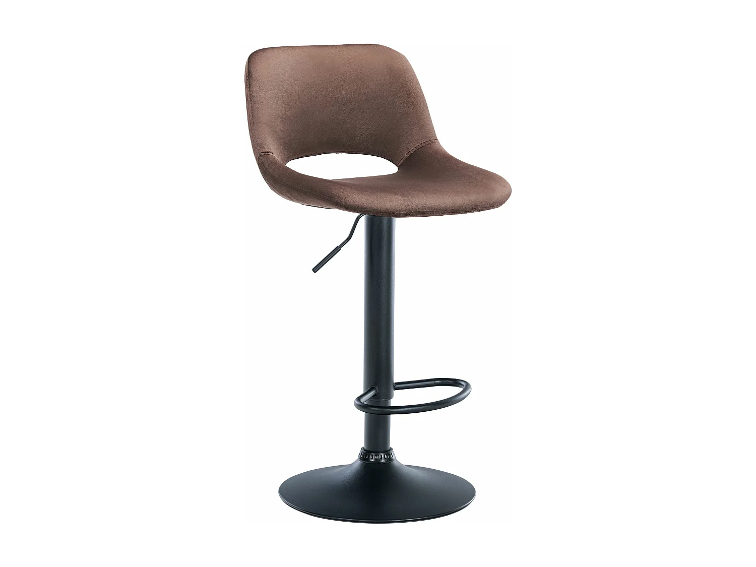 Tabouret de bar - Velours - Marron - Camden