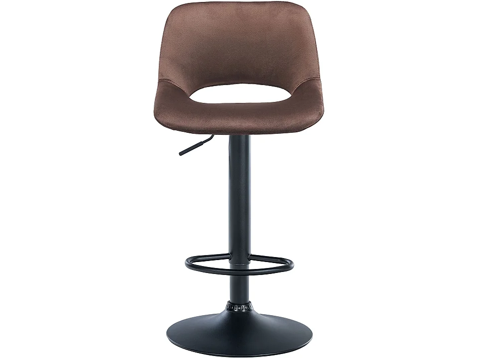 Tabouret de bar - Velours - Marron - Camden