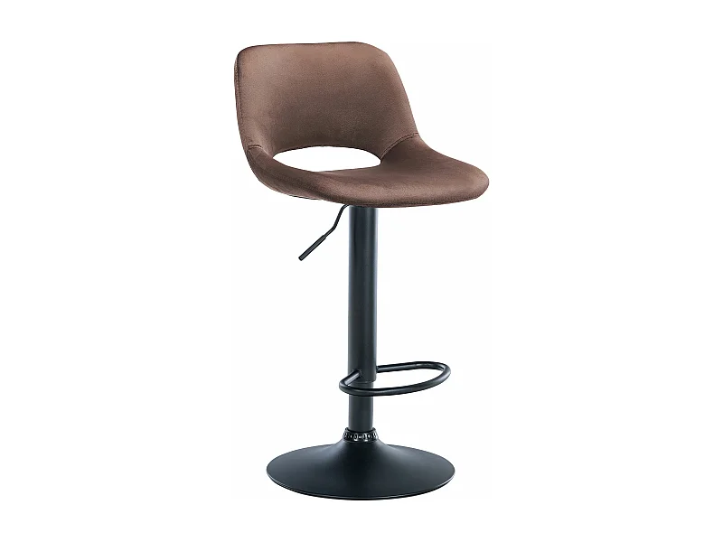 Tabouret de bar - Velours - Marron - Camden