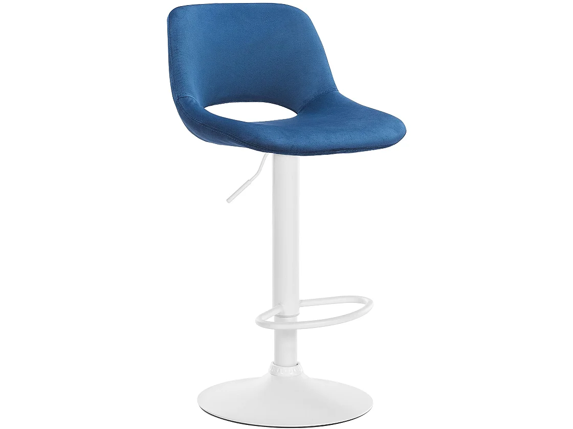 Tabouret de bar - Velours - Bleu - Camden