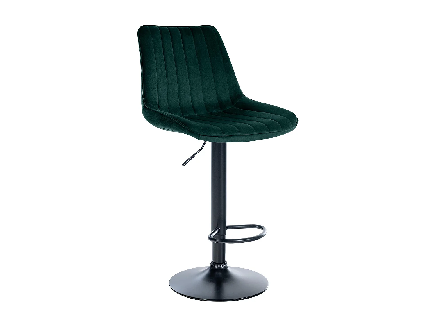 Tabouret de bar - Velours & Noir - Vert - Toni