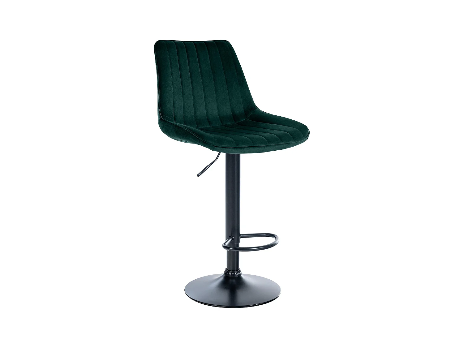 Tabouret de bar - Velours & Noir - Vert - Toni