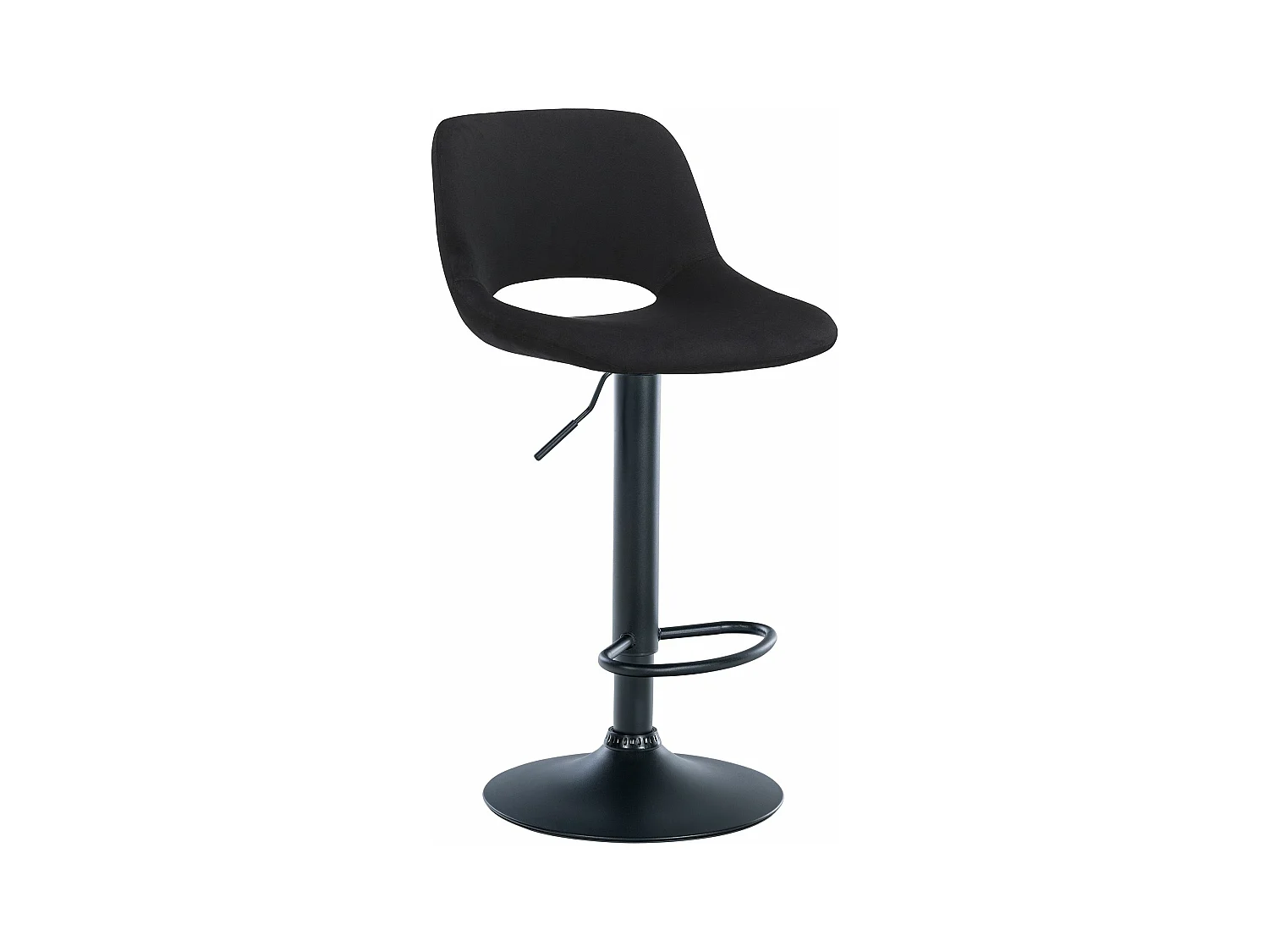Tabouret de bar - Velours - Noir - Camden