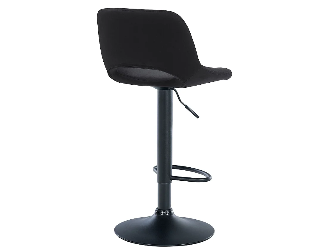 Tabouret de bar - Velours - Noir - Camden