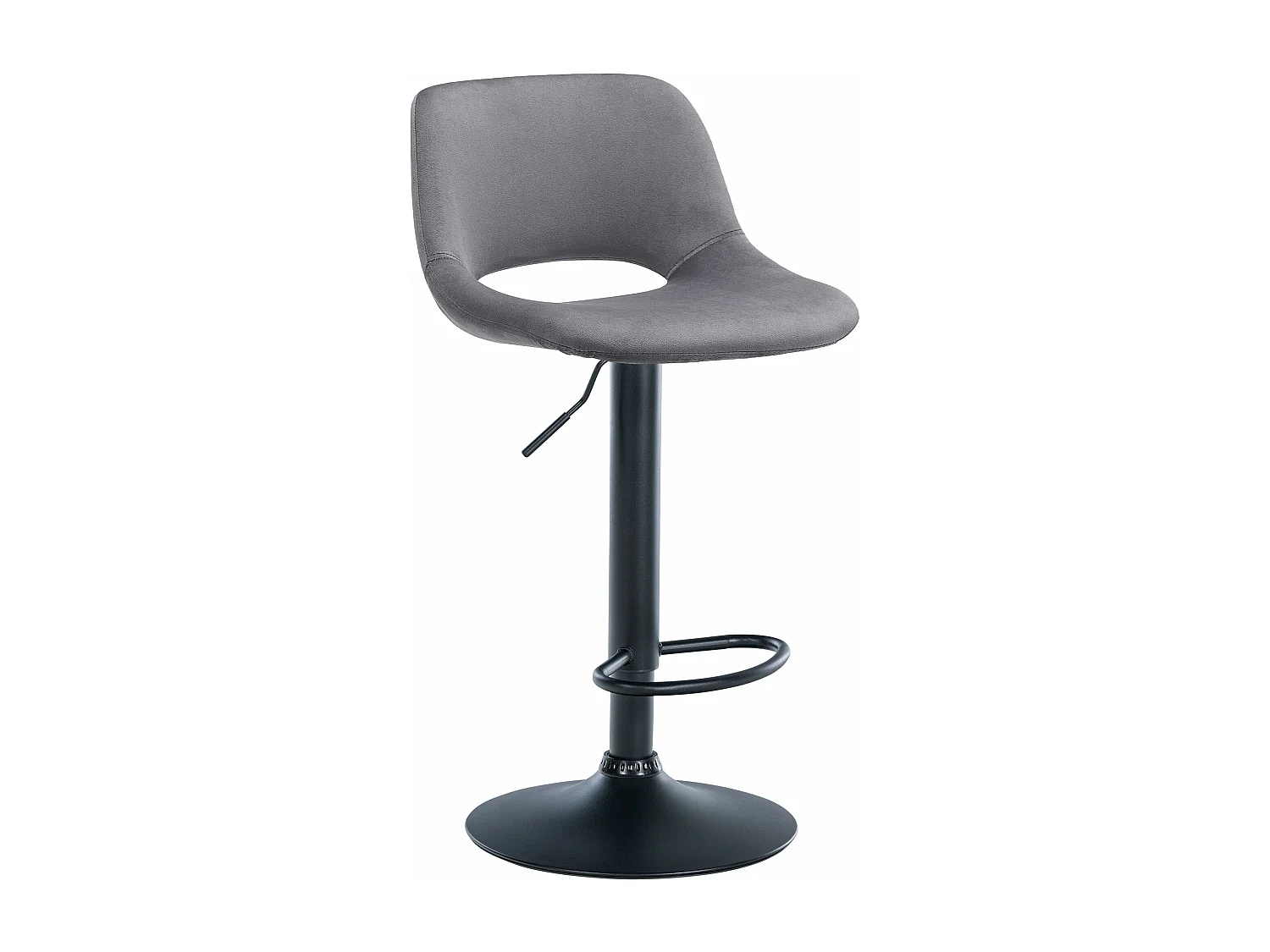 Tabouret de bar - Velours - Gris foncé - Camden