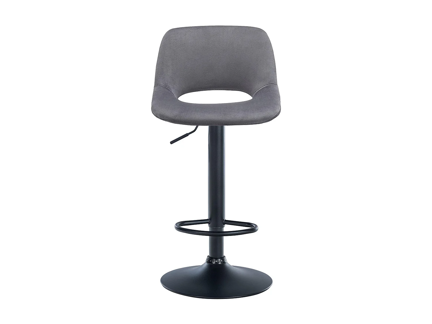 Tabouret de bar - Velours - Gris foncé - Camden