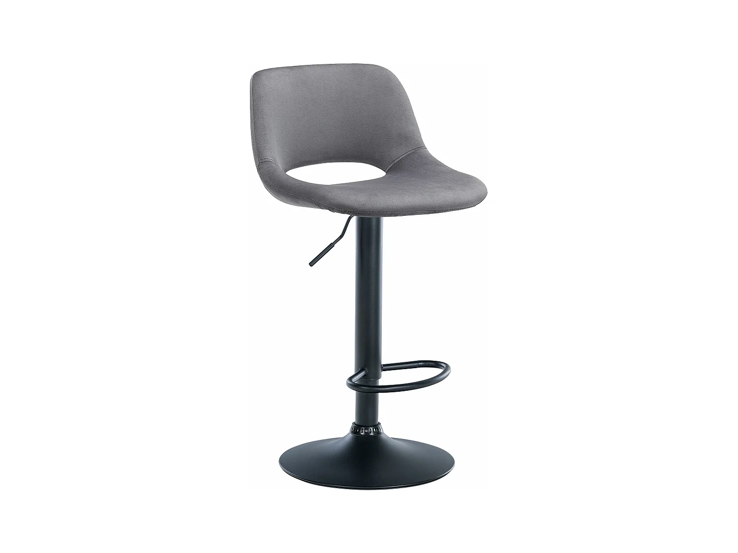 Tabouret de bar - Velours - Gris foncé - Camden