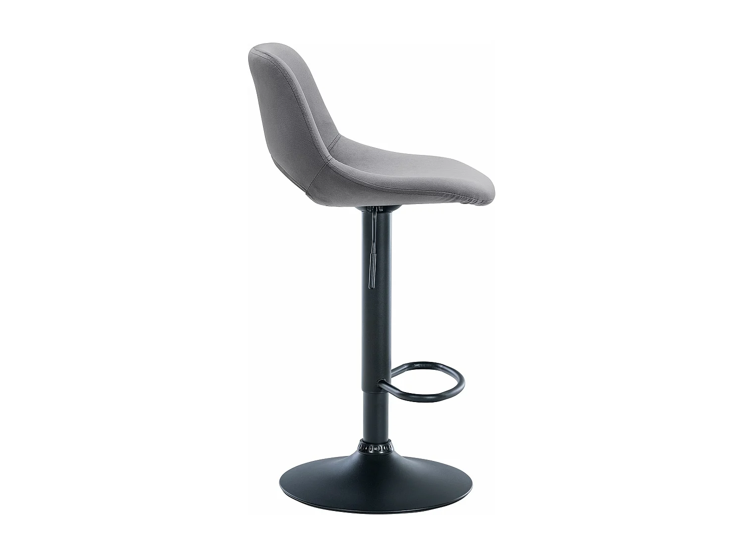 Tabouret de bar - Velours - Gris foncé - Camden
