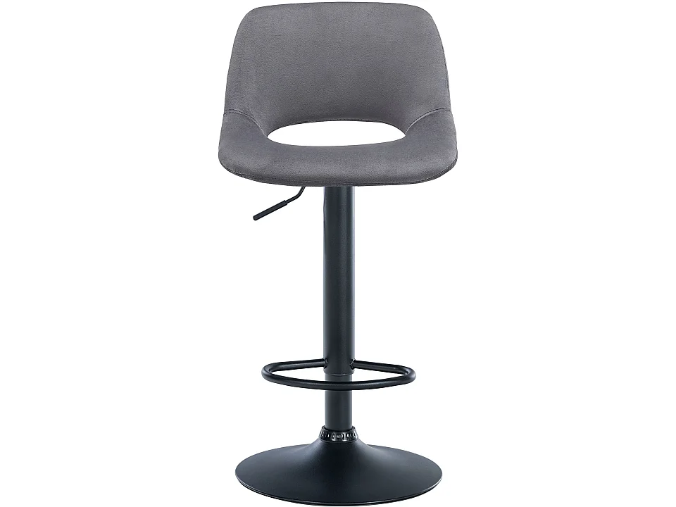 Tabouret de bar - Velours - Gris foncé - Camden