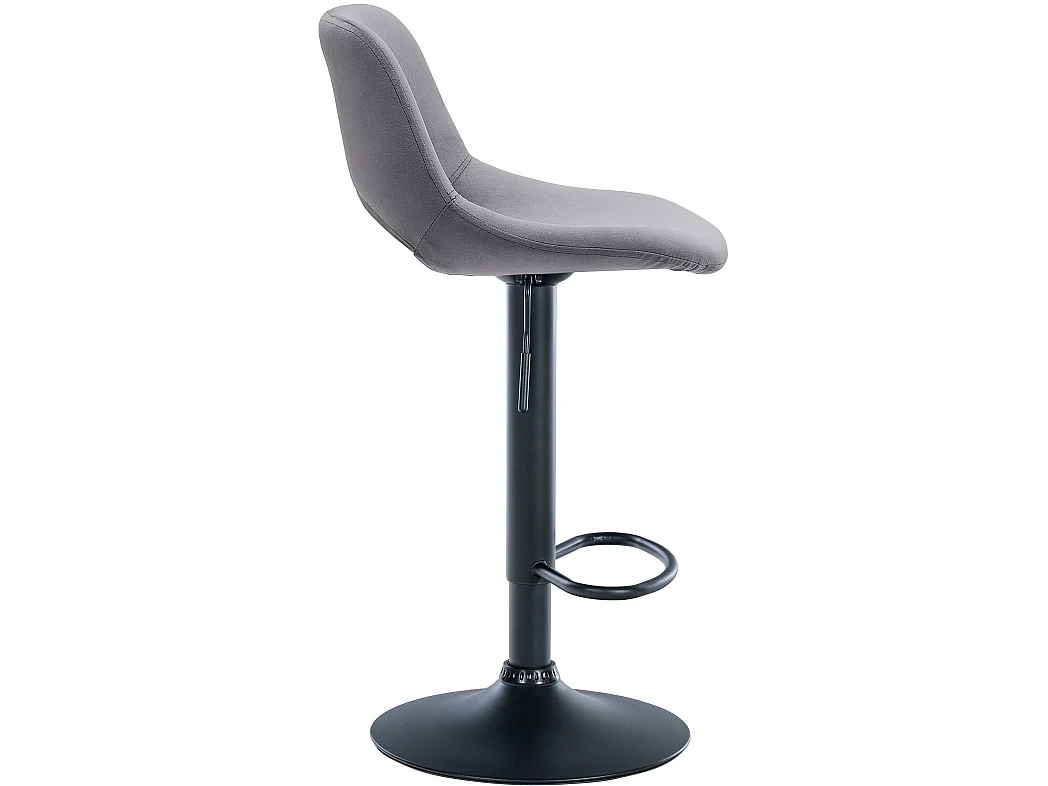 Tabouret de bar - Velours - Gris foncé - Camden