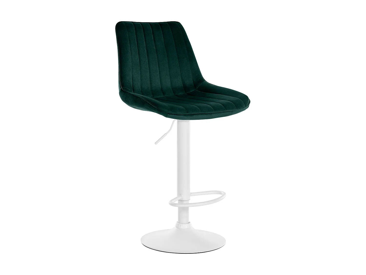 Tabouret de bar - Velours & Blanc - Vert - Toni