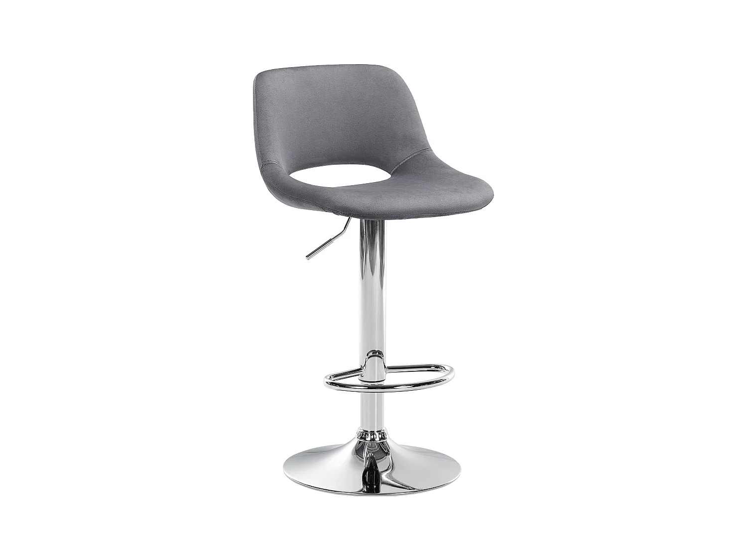 Tabouret de bar - Velours - Gris foncé - Camden