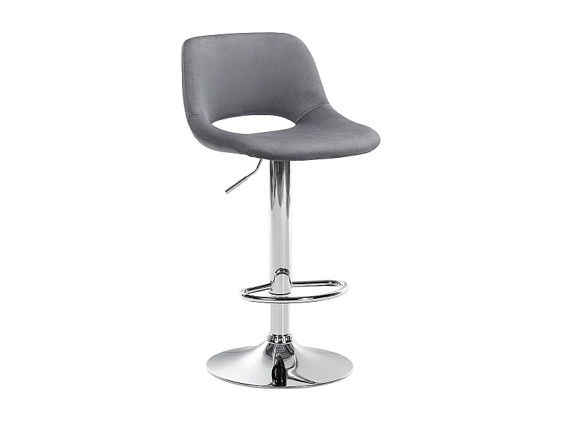 Tabouret de bar - Velours - Gris foncé - Camden