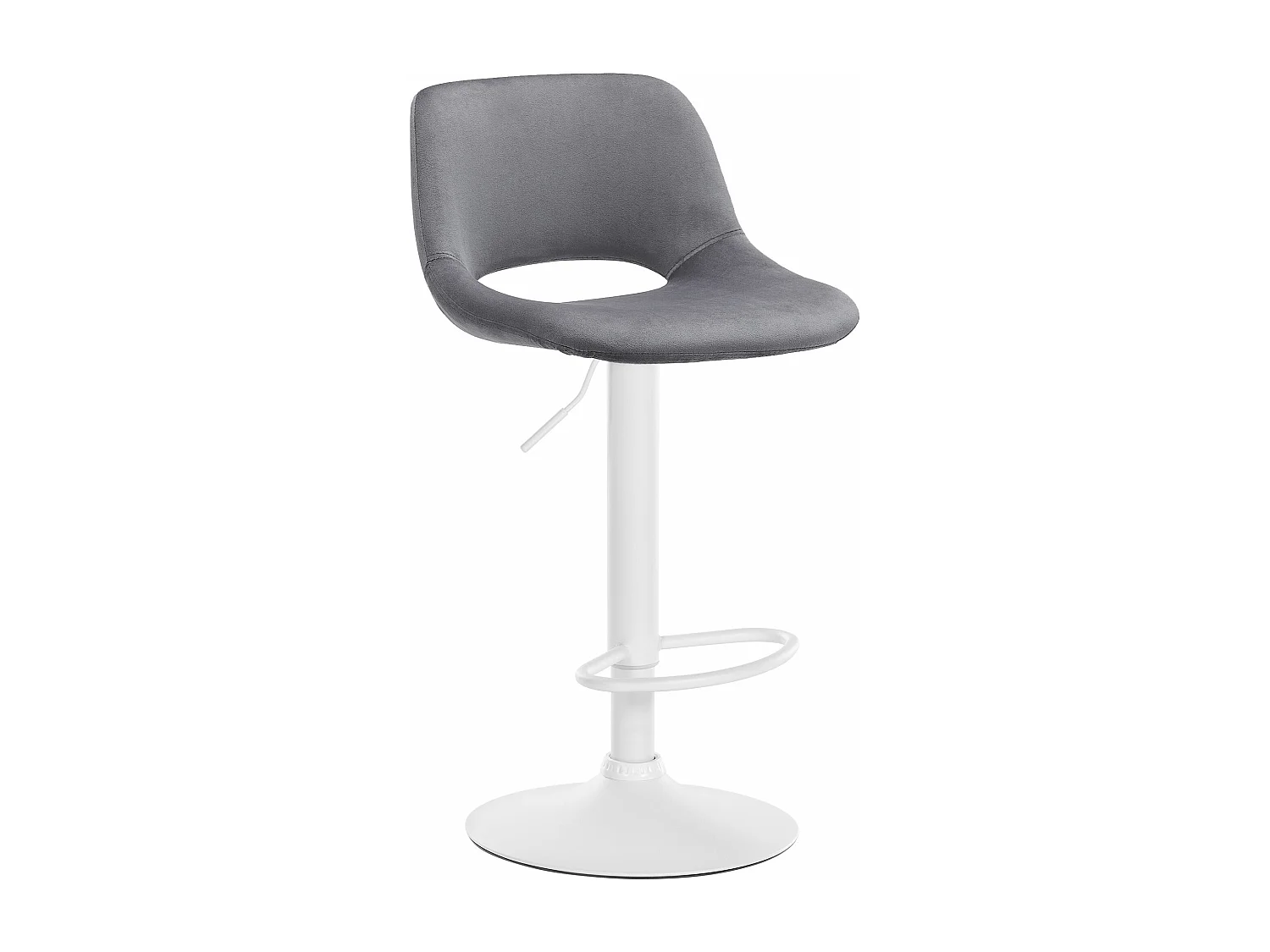 Tabouret de bar - Velours - Gris foncé - Camden