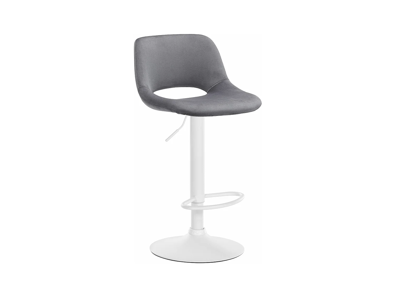 Tabouret de bar - Velours - Gris foncé - Camden