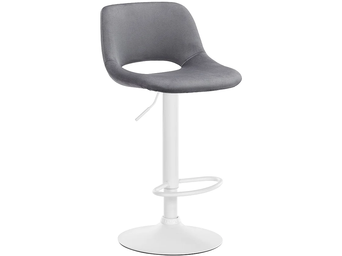 Tabouret de bar - Velours - Gris foncé - Camden
