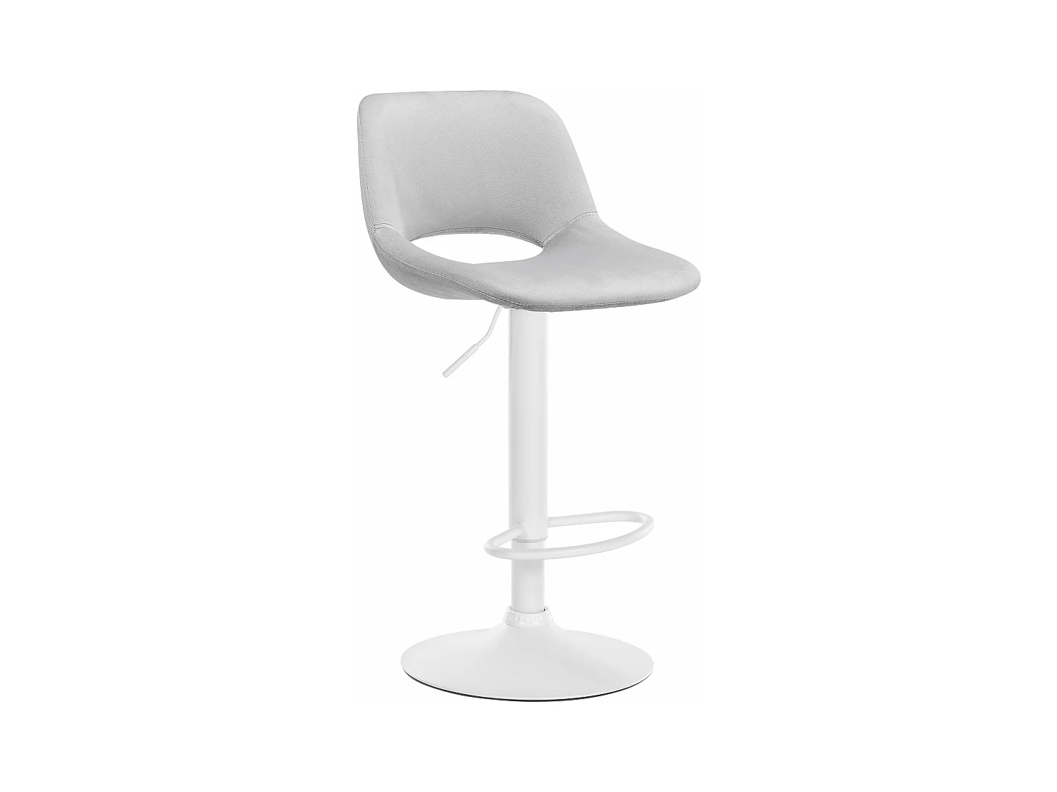 Tabouret de bar - Velours - Gris clair - Camden