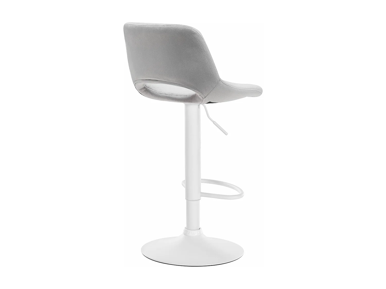 Tabouret de bar - Velours - Gris clair - Camden