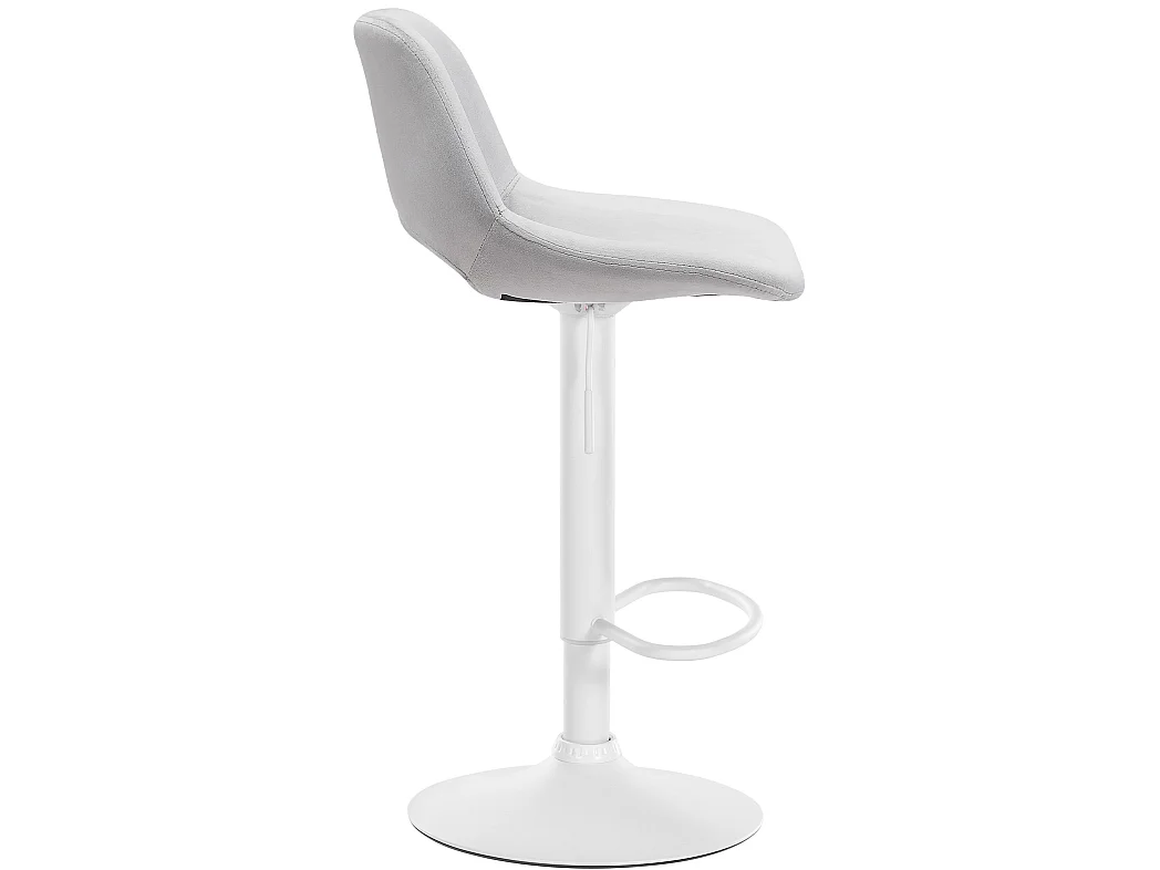 Tabouret de bar - Velours - Gris clair - Camden