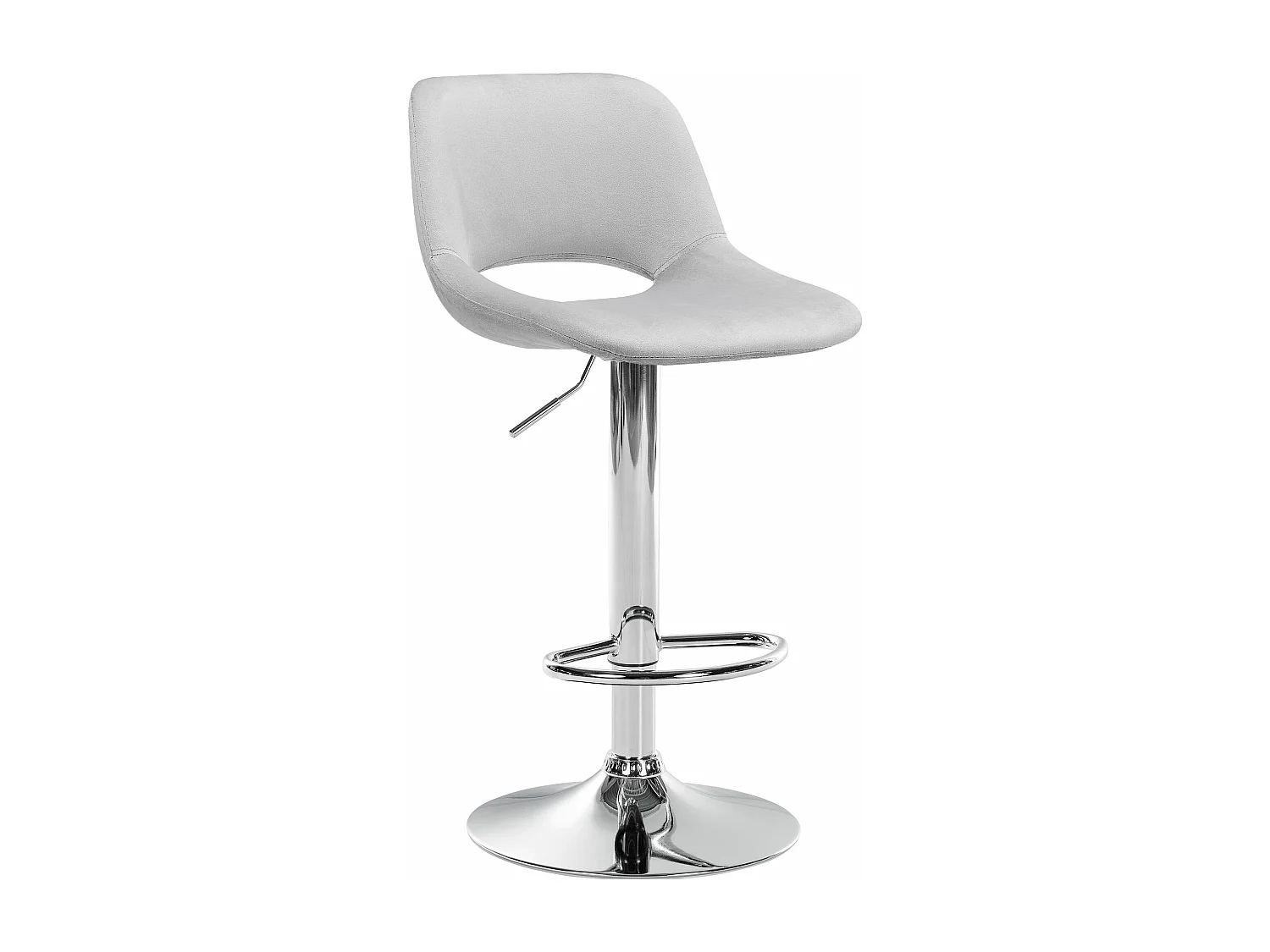 Tabouret de bar - Velours - Gris clair - Camden