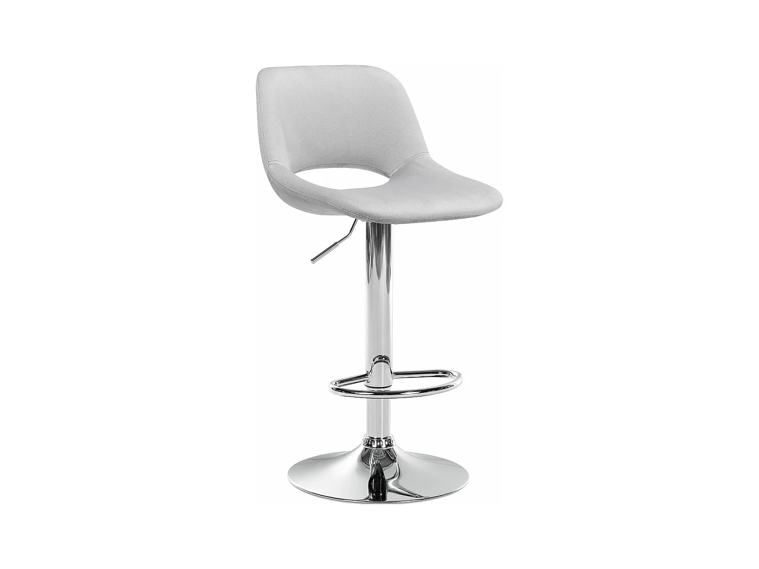 Tabouret de bar - Velours - Gris clair - Camden