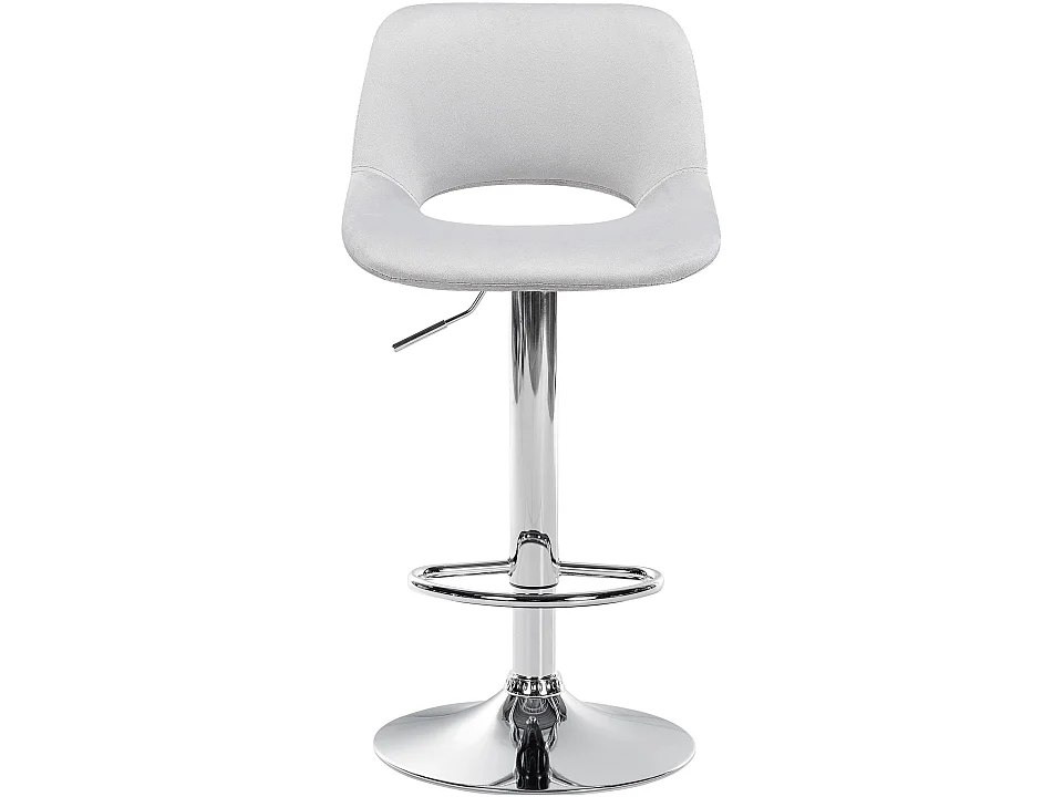 Tabouret de bar - Velours - Gris clair - Camden