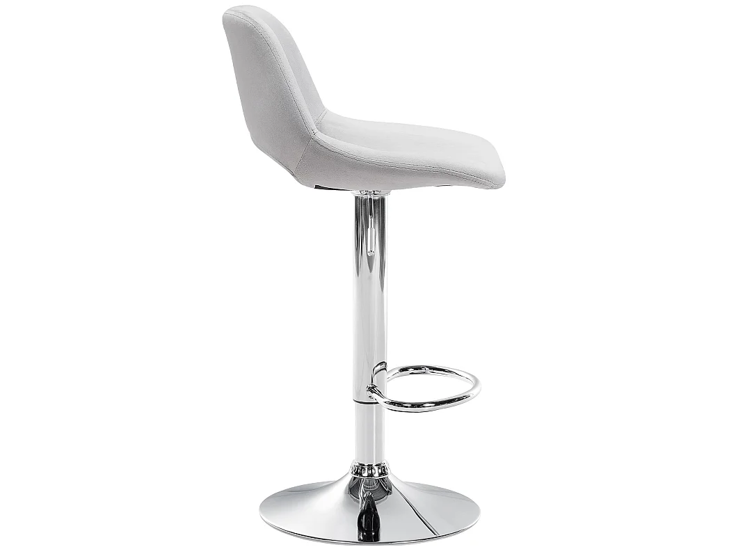 Tabouret de bar - Velours - Gris clair - Camden