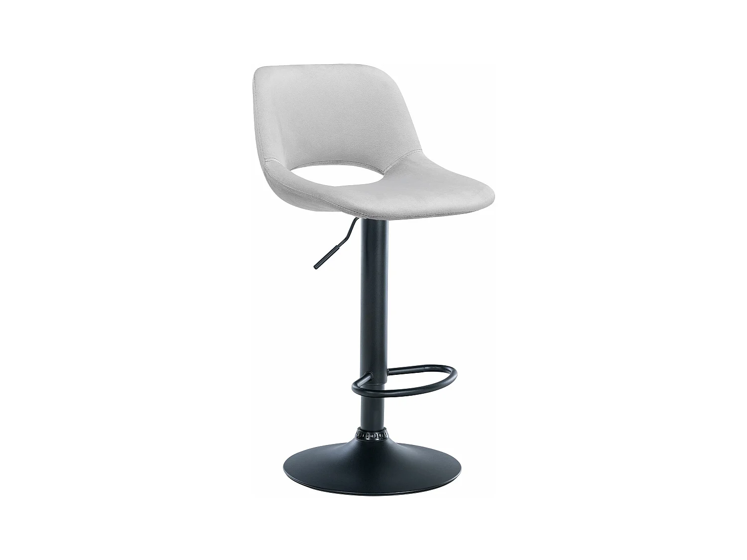 Tabouret de bar - Velours - Gris clair - Camden
