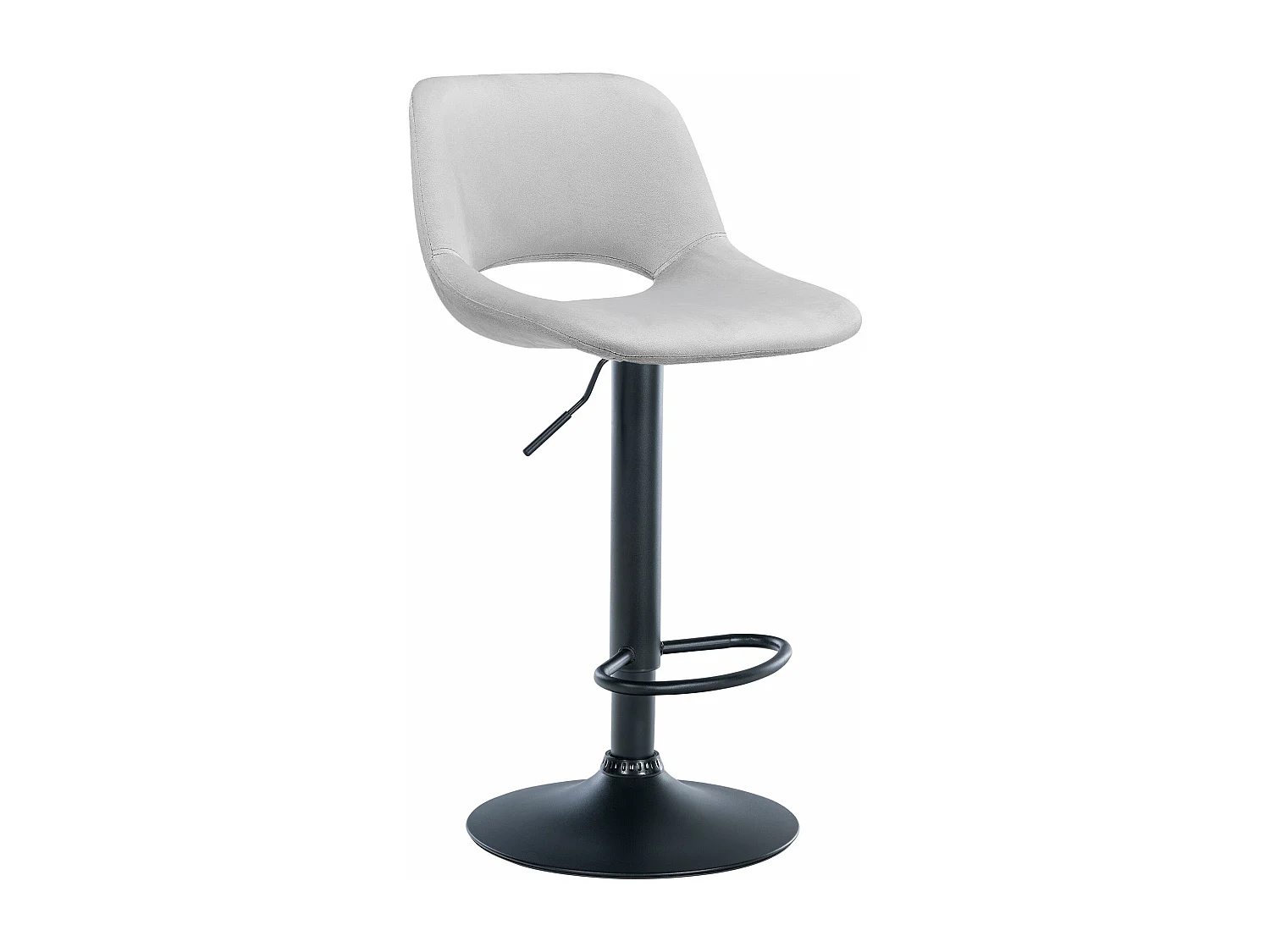 Tabouret de bar - Velours - Gris clair - Camden