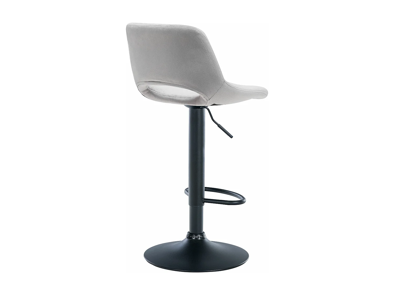 Tabouret de bar - Velours - Gris clair - Camden