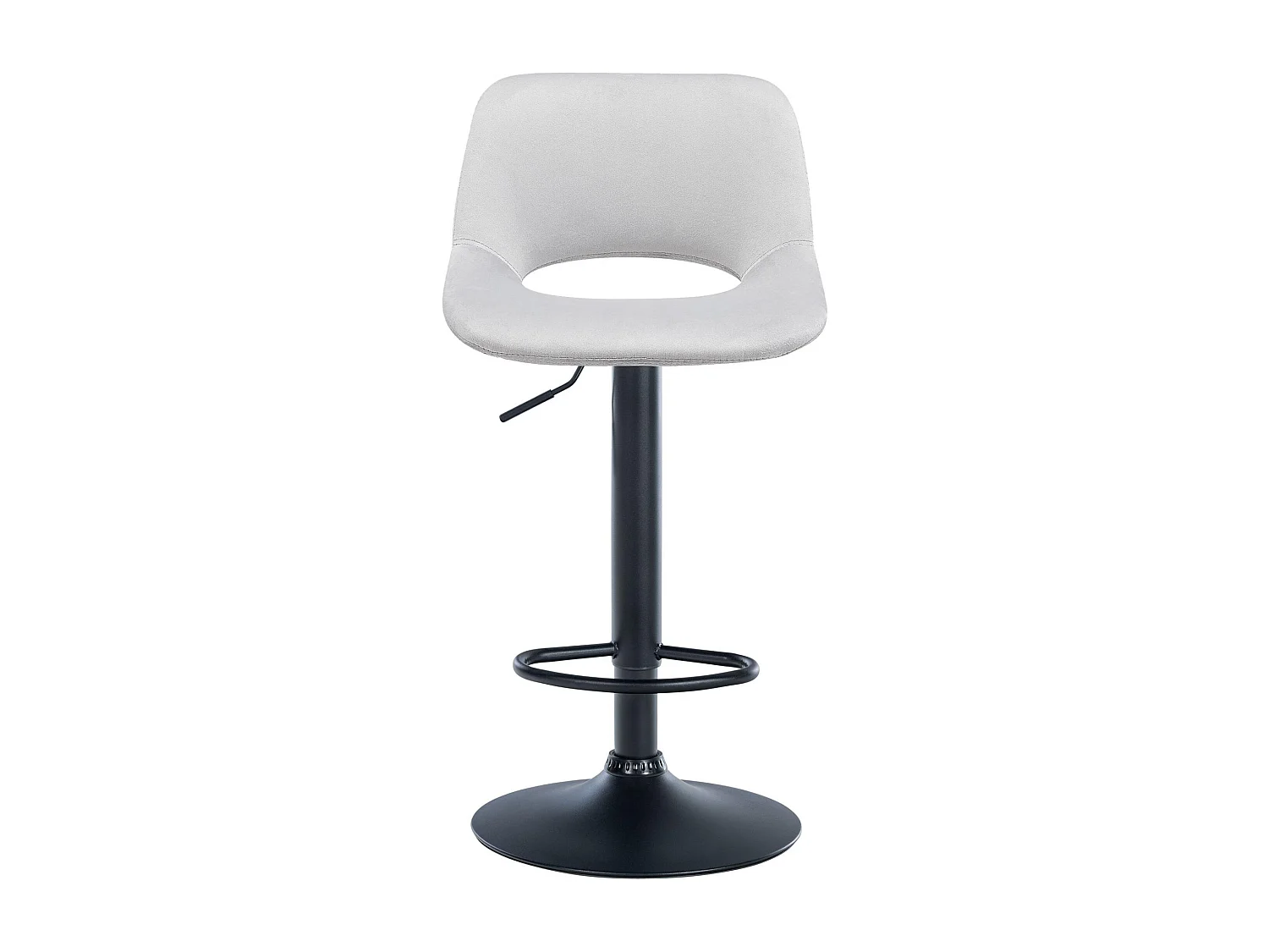 Tabouret de bar - Velours - Gris clair - Camden