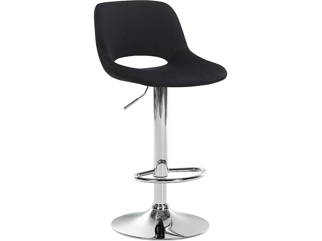Tabouret de bar - Velours - Noir - Camden