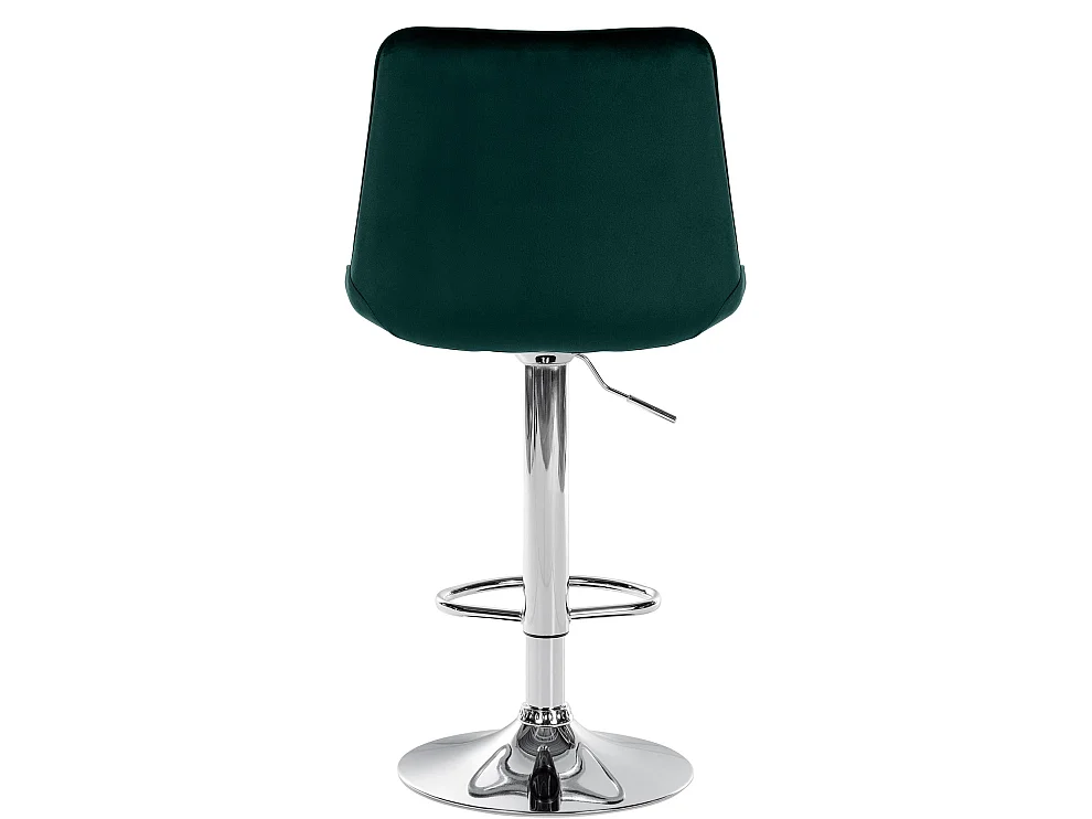 Tabouret de bar - Velours & Chrome - Vert - Toni
