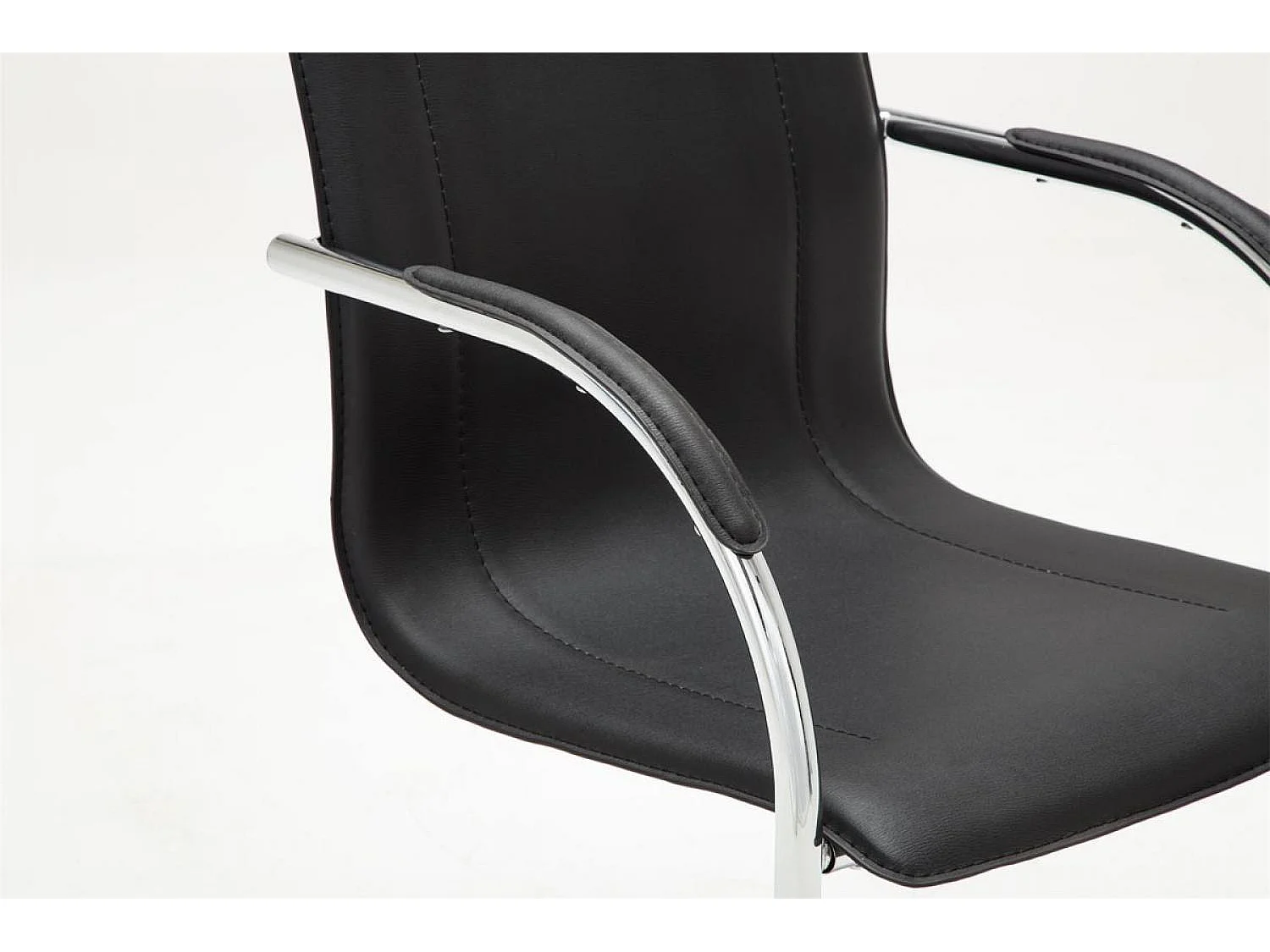 chaises oscillantes - Similicuir & Noir - Noir - Melina V2